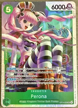 One Piece CCG Perona The Azure Sea's Seven SR Foil OP14-033 NM - Image 1