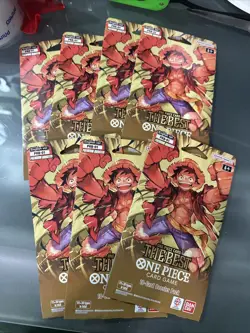 Lot Of 7 One Piece English PRB-01 Premium Booster the Best Sleeved Booster Packs - Image 1