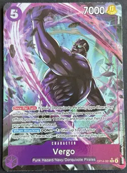 Vergo Alt Art OP14-061 One Piece TCG Azure Sea's Seven English NM Pack Fresh! - Image 1