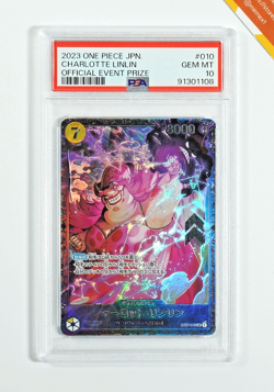 One Piece PSA 10 Charlotte Linlin #010 SR Official Event Prize Japanese DAMAGED - Image 1