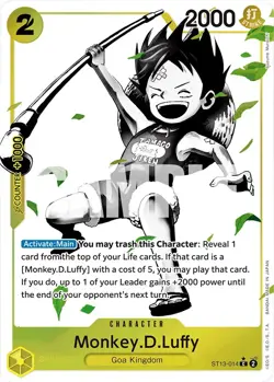 One Piece TCG Foil - Monkey.D.Luffy (014) (Parallel) - 13 / NM / English - Image 1
