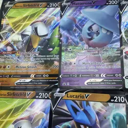 Lot Of 6 Jumbo Pokemon Promo Cards - Sirfetch’d Lucario Morpeko VMAX V UNION - Image 2