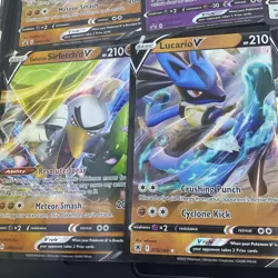 Lot Of 6 Jumbo Pokemon Promo Cards - Sirfetch’d Lucario Morpeko VMAX V UNION - Image 5