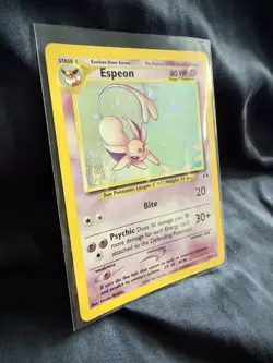 Espeon 1/75 Neo Discovery Holo Rare WOTC Pokemon Card LP Vintage Eeveelution - Image 4