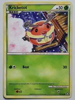 Kricketot 65/102 VLP - 2010 Triumphant Pokemon Card - Tomokazu Komiya Art - Image 1