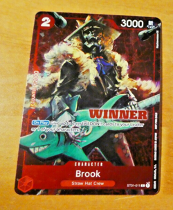 ONE PIECE ENGLISH CARD RARE HOLO GAME CARTE Brook ST01-011 Winner EN NM - Image 1