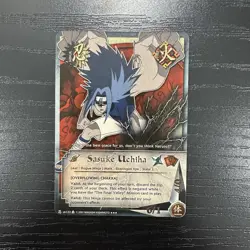 Naruto TCG CCG Sasuke Uchiha Card Foil US123 English Near Mint 2002 - Image 1