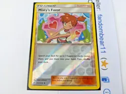 Misty's Favor REVERSE HOLO card 202/236 Sun & Moon Unified Minds Pokemon 2019 - Image 2