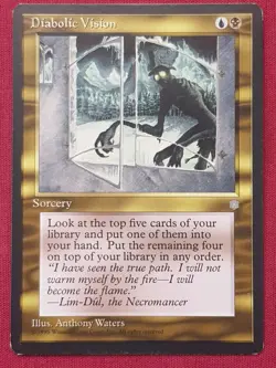 Magic The Gathering ICE AGE DIABOLIC VISION blue/black card MTG - Image 1