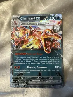 Charizard EX Obsidian Flames 125/197 SV03 Double Rare Holo Card NM Condition - Image 1