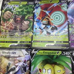 Lot Of 6 Jumbo Pokemon Promo Cards - Silvally GX Pokemon GO Virizion Orbeetle - Image 2