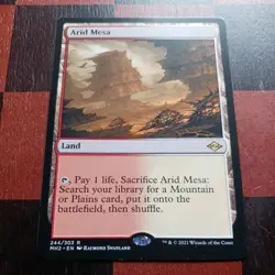 Mtg Arid Mesa NM/M Fetch Land R/W MH2 244 Rare Magic Card - Image 1