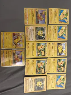 Pokemon Pikachu Lot Of 12 cards holo non holo promo Pikachu LP/NM - Image 1