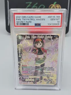 Pan, Time Patrol Maiden BT15-155 SCR GEM MINT Dragon Ball Super TCG Card PSA 10 - Image 2