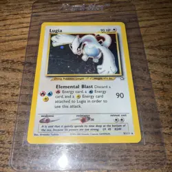 Pokemon TCG Lugia Neo Genesis Holo Rare Card 9/111 Unlimited Edition Vintage - Image 1