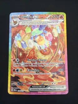 Pokemon TCG Flareon EX Prismatic Evolutions Card 146/131 Sir Illustration Rare - Image 1