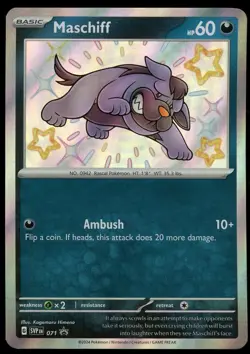 Pokemon TCG Maschiff Holo Black Star Promo S&V Promo Card 071 NM - Image 1