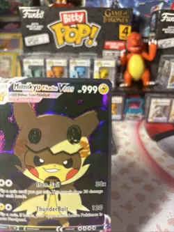 Mimikyu Pikachu VCos Cute Kawaii Fan Art Card - NM - Image 3