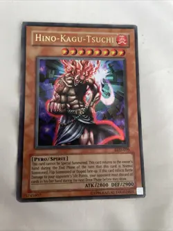 Yugioh Card Hino-Kagu-Tsuchi LOD-070 Ultra Rare Moderate Play - Image 1