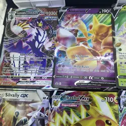 Lot Of 6 Jumbo Pokemon Promo Cards - Pikachu Alakazam Silvally GX Pokemon GO - Image 2