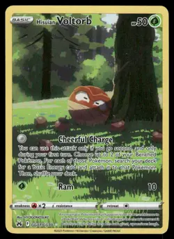 Pokemon Cards Hisuian Voltorb GG01/GG70 Crown Zenith Galarian Gallery Holo NM - Image 1
