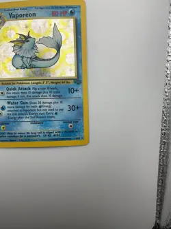 Pokemon TCG Vaporeon Holo Rare Card 12/64 Jungle Unlimited 1999 WOTC - Image 3