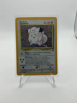 Clefairy 5/102 Base Set 2 Unlimited Holo WOTC Wizards Pokemon Trading Card Game - Image 1