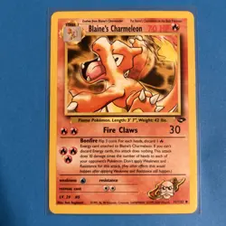 Blaine’s Charmeleon 31/132 Gym Challenge Pokemon Card LP - Image 2