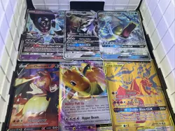 Lot Of 6 Jumbo Pokemon Promo Cards - Charizard Dragonite Gyarados Reshiram GX - Image 1