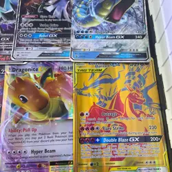 Lot Of 6 Jumbo Pokemon Promo Cards - Charizard Dragonite Gyarados Reshiram GX - Image 3