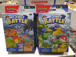 My First Battle 2023 Deck Lot Pikachu Bulbasaur Charmander Squirtle Token Cards - Image 1