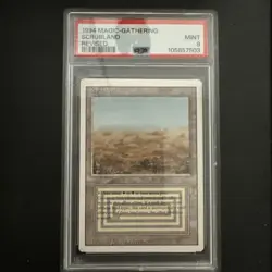 1994 Magic The Gathering Revised Scrubland Dual Land PSA Graded MINT 9 - Image 1