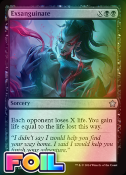 x1 Exsanguinate FDN Foundations MTG 173 FOIL UNCOMMON M/NM 1x - Image 1