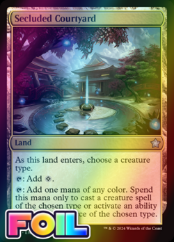 x1 Secluded Courtyard FDN Foundations MTG 267 FOIL UNCOMMON M/NM 1x - Image 1