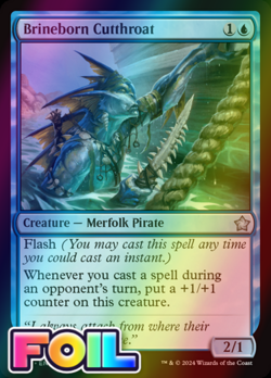 x1 Brineborn Cutthroat FDN Foundations MTG 152 FOIL UNCOMMON M/NM 1x - Image 1