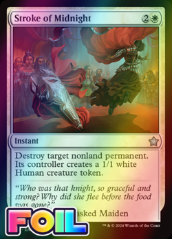 x1 Stroke of Midnight FDN Foundations MTG 148 FOIL UNCOMMON M/NM 1x - Image 1