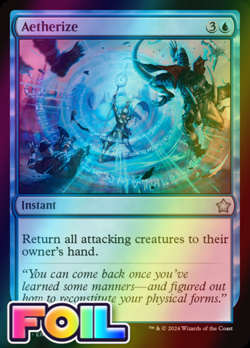 x1 Aetherize FDN Foundations MTG 151 FOIL UNCOMMON M/NM 1x - Image 1