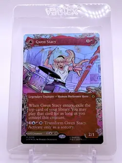 Gwen Stacy - Extended Art Foil (Spider-Man Watermark) - Near Mint - MTG Marvel - Image 1