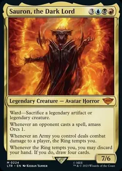 Sauron, the Dark Lord #224 (NM) Lord of the Rings LTR Magic MTG - Image 1