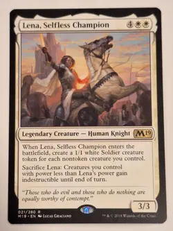 Lena, Selfless Champion - Magic 2019 Core Set M19 - Magic the Gathering MTG - Image 1