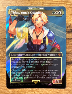 Magic MTG Final Fantasy Tidus, Yuna's Guardian #213 Surge *FOIL* Borderless FFX - Image 1