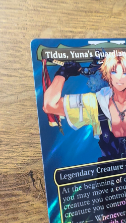 Magic MTG Final Fantasy Tidus, Yuna's Guardian #213 Surge *FOIL* Borderless FFX - Image 2
