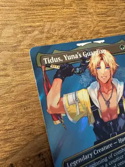 Magic MTG Final Fantasy Tidus, Yuna's Guardian #213 Surge *FOIL* Borderless FFX - Image 3