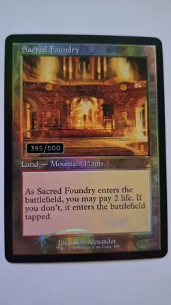Sacred Foundry (Retro Frame) (Serial Numbered) Ravnica Remastered Foil - Image 1