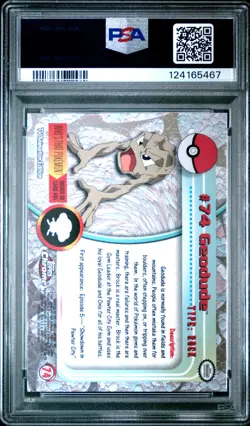 2000 TOPPS CHROME POKEMON T.V. #74 GEODUDE PSA 10 - Image 2