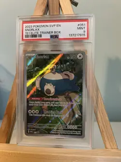 2023 Pokemon SVP EN Snorlax 051 ETB PSA 9 - Image 1