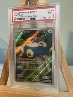2023 Pokemon SVP EN Snorlax 051 ETB PSA 9 - Image 3
