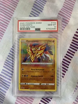 Pokemon PSA 10 GEM MINT Vivid Voltage 102/185 Amazing Rare Zamazenta🔥🔥 - Image 1