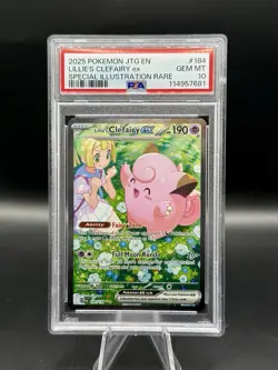 PSA 10 Lillie's Clefairy ex SIR 184/159 Pokemon Journey Together ENGLISH GEM - Image 1