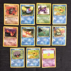 Vtg Pokemon 1st Edition Lot French Francais Espanol CURVED Fossil T Rocket WOTC - Image 1